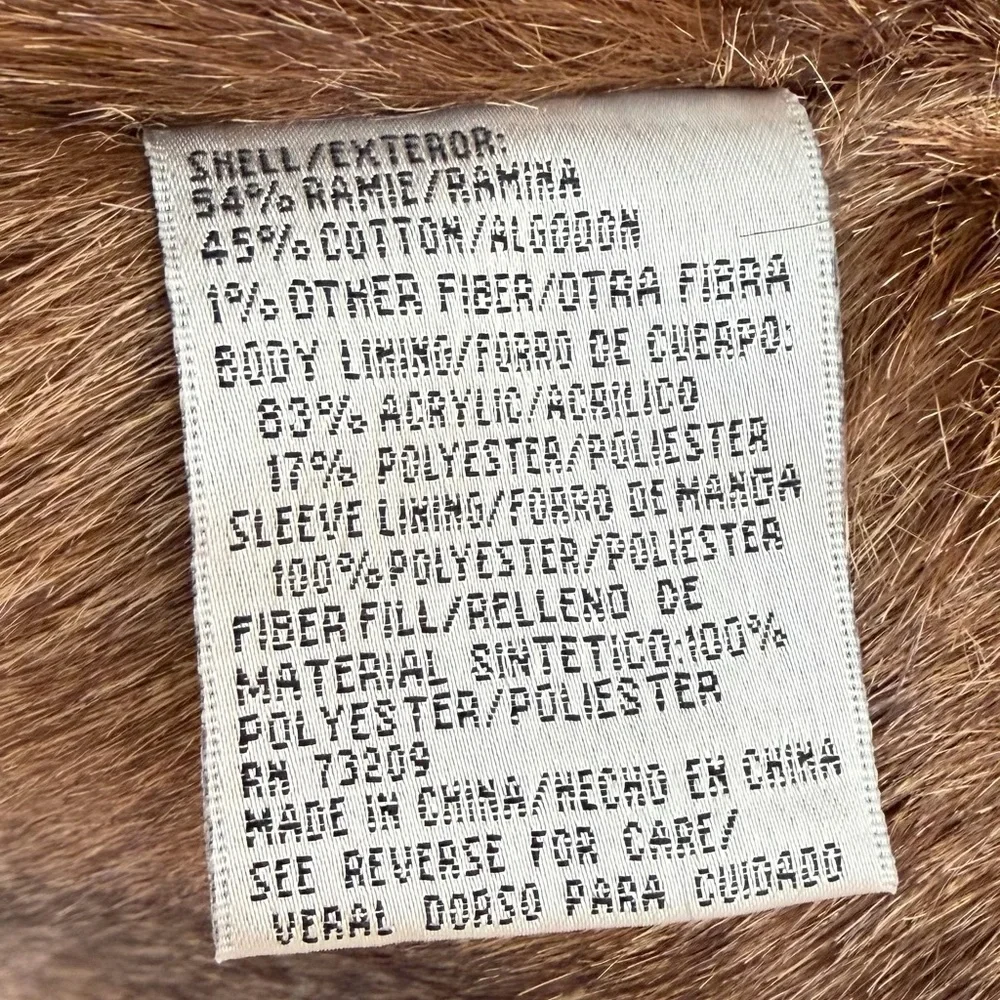 Marvin Richards Brown Faux Fur Denim Jacket